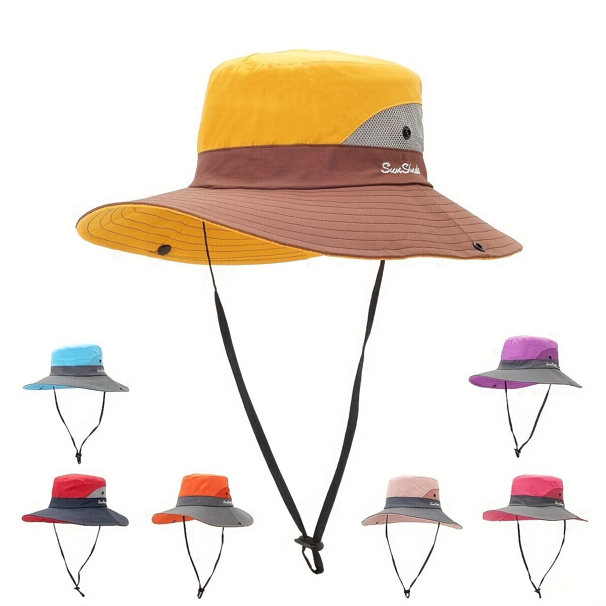 Sombrero de sol con ventilador recargable para niños, sombrilla