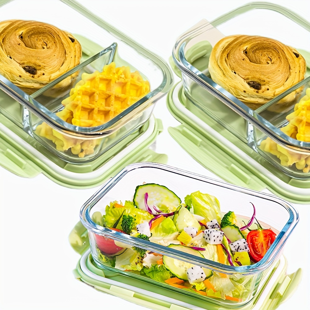 Recipientes de vidrio para la preparación de comidas con tapa de cierre a  presión (paquete de 10 unidades), recipientes herméticos para el almuerzo