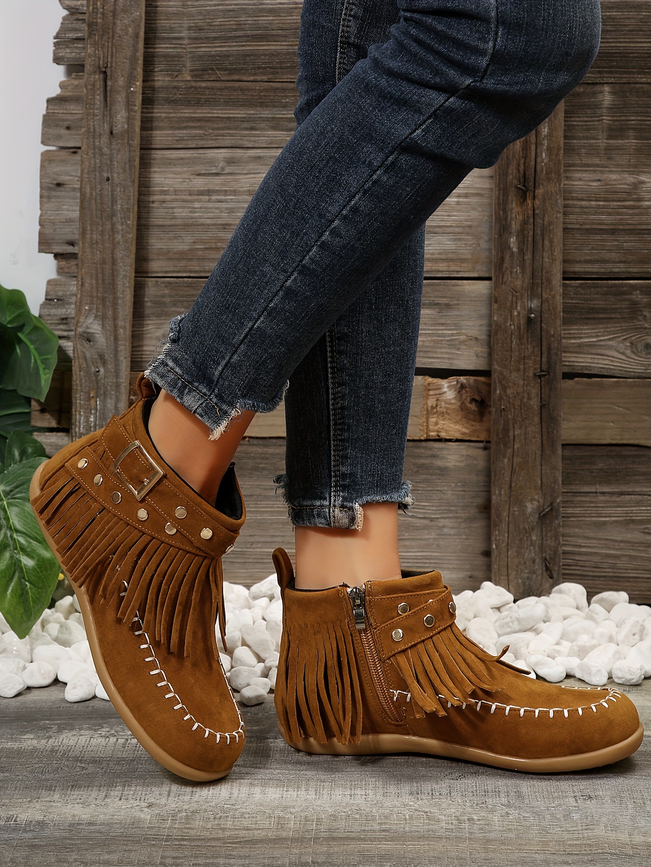 short moccasin booties