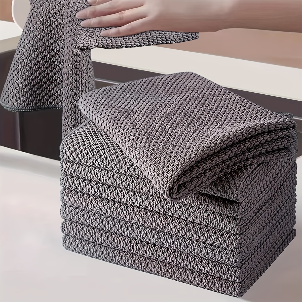 Square Cotton Dish Towels, Cotton Waffle Woven Kitchen Tableware Dish Cloth,  Kitchen Dishwashing Towels, Hand Towel, Super Soft, Absorbent And Quick  Drying Cleaning Towels, Cleaning Supplies - Temu