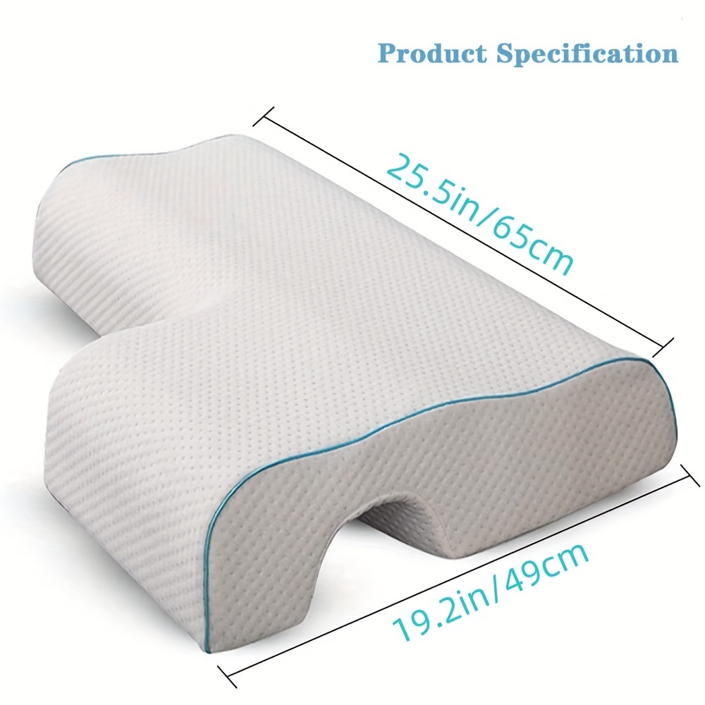 PurenLatex Lumbar Pillow for Sleeping Memory Foam Bed Back Support Cushion  for Lower Back Pain Relief
