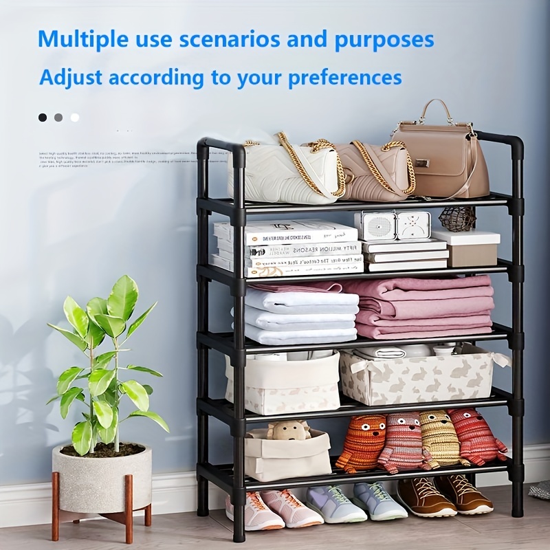 Multi-layer Shoe Rack, Shoe Storage Rack, Single Row Free Standing Shoe Rack,  Stackable Shoe Partition, Black Shoe Rack, Suitable For Porch, Closet,  Bedroom, Corridor, Terrace - Temu Germany