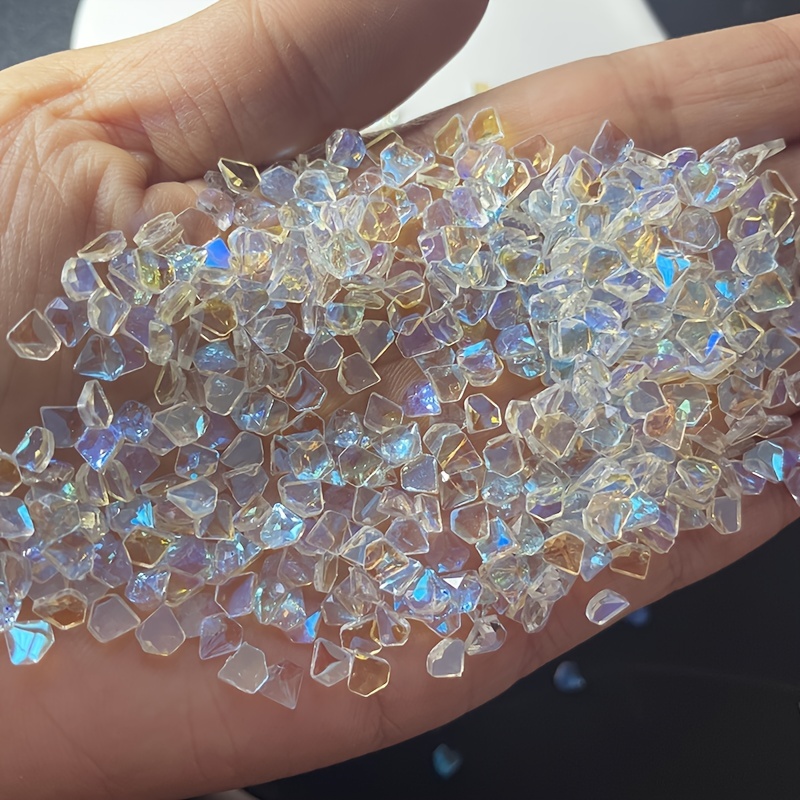 Irregular Crystal Broken Glass Stones Colorful 3d Epoxy - Temu