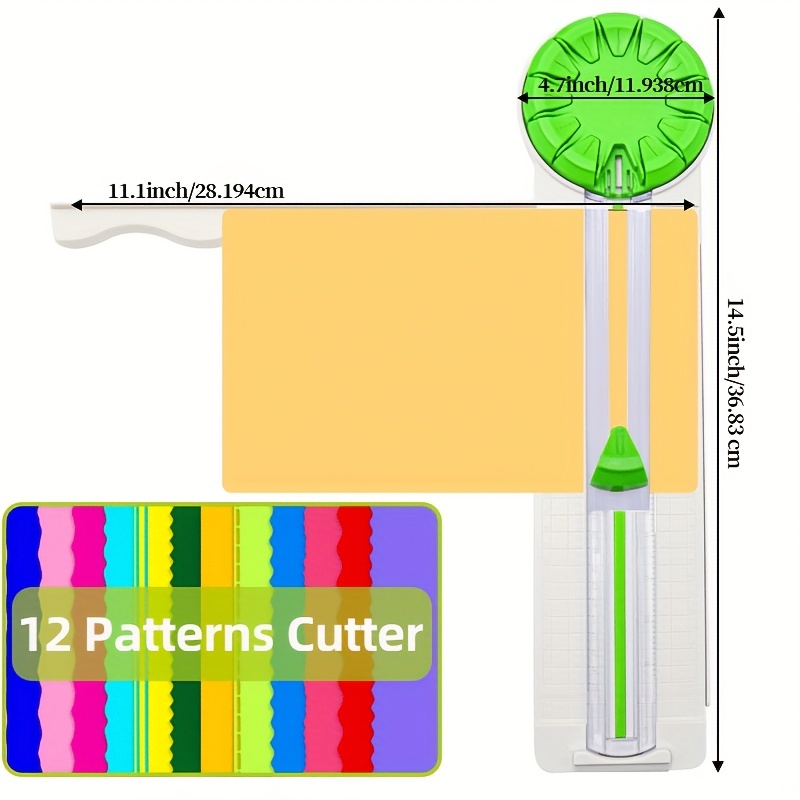 Paper Cutter, Paper Cutter for Cardstock, Paper Trimmer, Paper Slicer, Mini  Paper Cutter, Paper Cutters and Trimmers, Paper Trimmer for Crafting,  12-Shapes in 1 Cardstock Cutter
