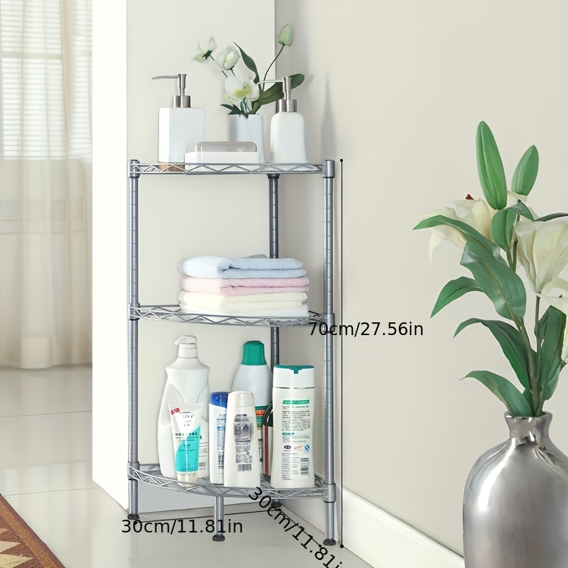 Bathroom Corner Shelves Triangle Storage Rack Free Standing - Temu