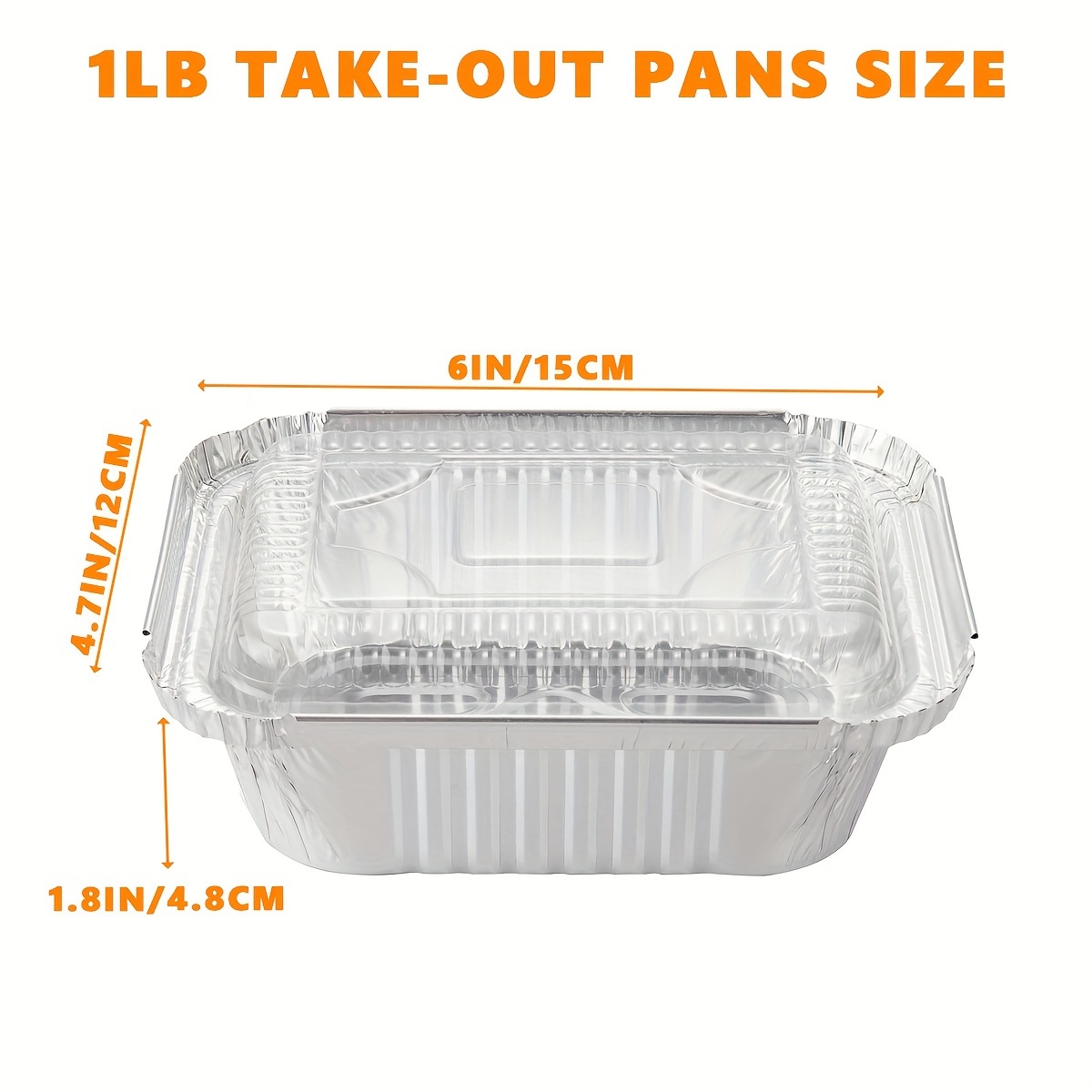 Premium Takeout Pans With Lids L Heavy Duty Disposable Aluminum Foil For  Catering Party Meal Prep Freezer Drip Pans Bbq - Temu