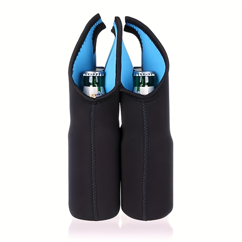 Insulated Neoprene Bottle Cooler Bag - Secure Carry Handle For Traveling  With Water/beer Bottles - Temu