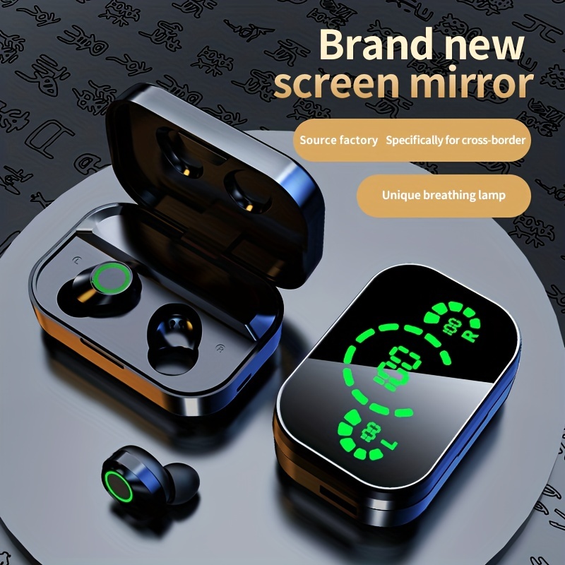 CIRCE TWS YD03 Wireless Earphones With LED Display, Noise Reduction, Waterproof, And Rechargeable Battery - Perfect For Outdoor Sports And Cycling_voghion.com