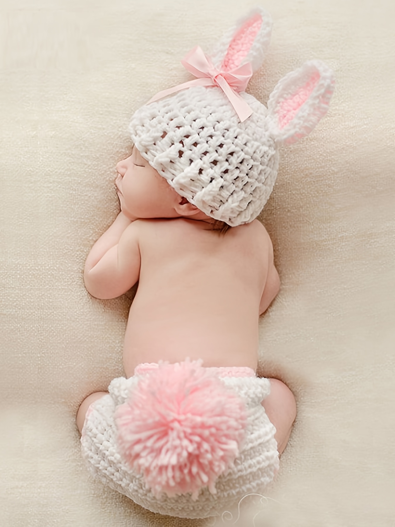 Maravilloso Bebé Recién Nacido, Niña, Niño, Conejo, Oreja 3D, Mono