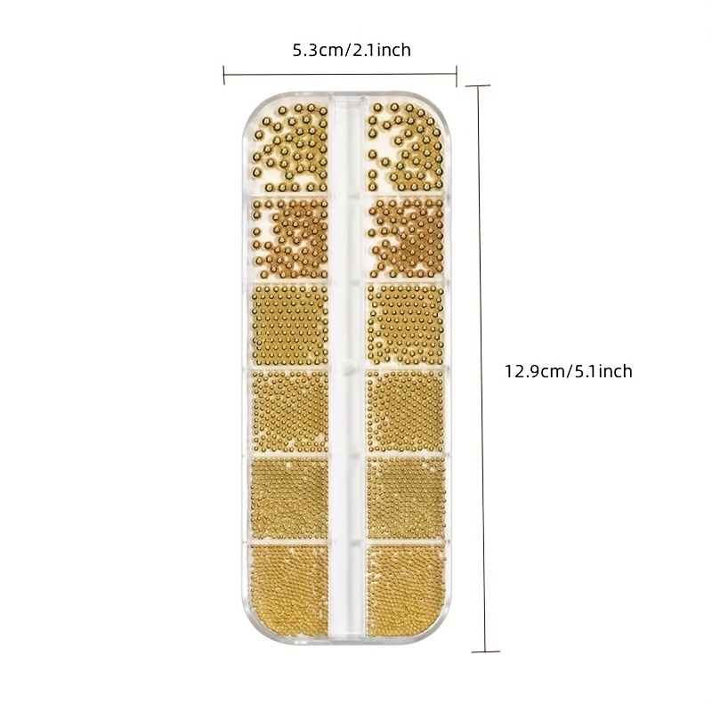 Nail Caviar Beads golden Silvery Rose Golden Black Nail Art - Temu