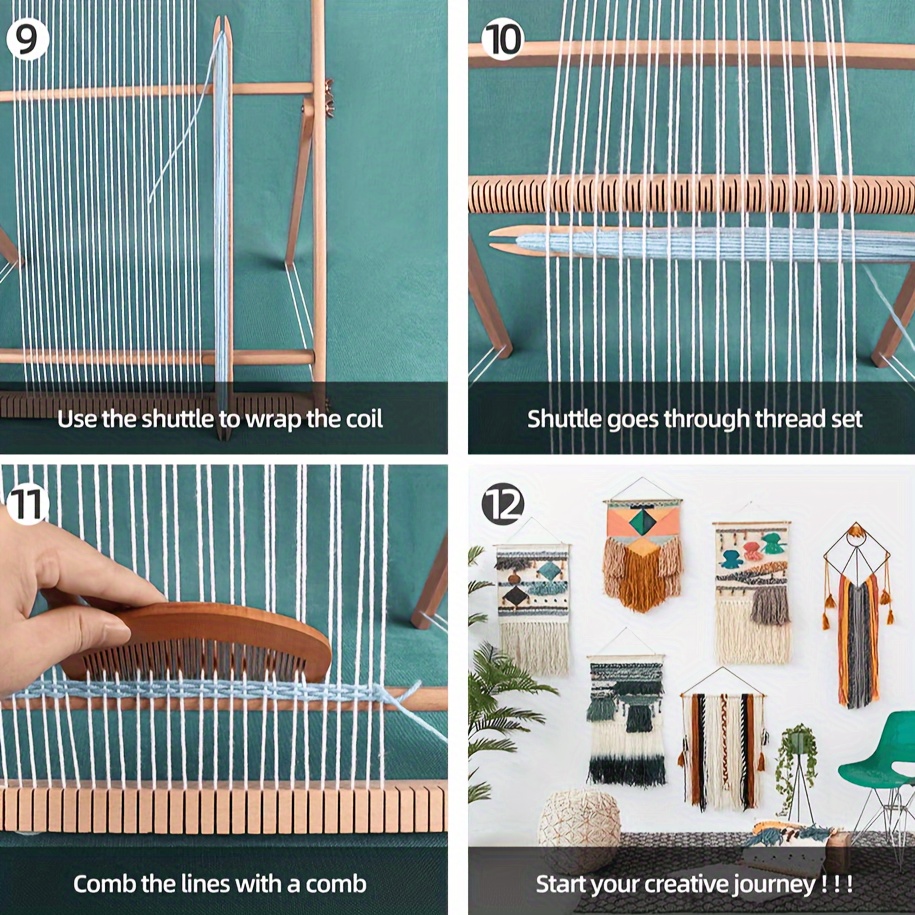 Complete Weaving Kit Single or Double Mini Loom With Shuttles