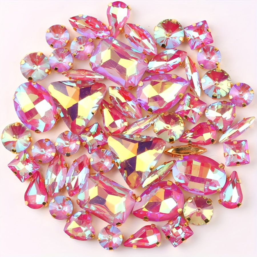 Serbolago Cristales de diamantes de imitación de garra redonda con parte  trasera plana para manualidades, diamantes de imitación blancos para coser  en