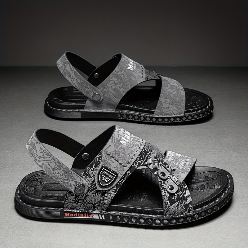 Men's Wear Resistant Non Slip Sandals Quick Drying Comfy Slides Beach Shoes