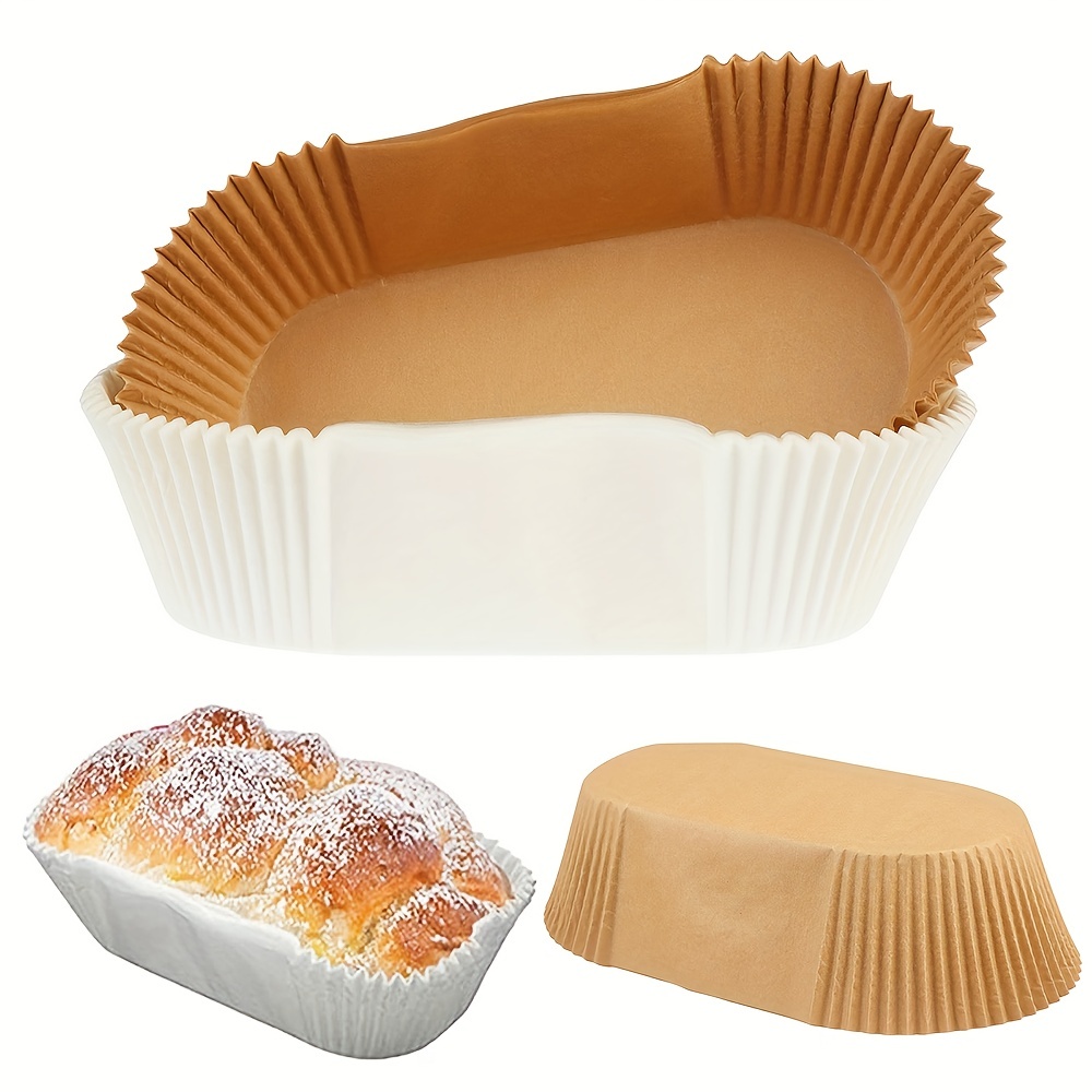 Disposable Paper Pan Liners,Loaf Bread Baking Liners, Cake Liners Loaf Tin  Bread Tin Liners,Paper Pan Liners for Cakes, Snacks, Cupcakes, Muffins