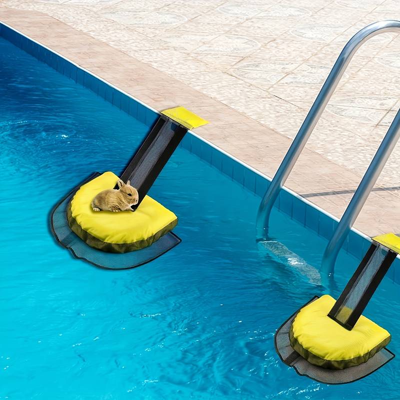 Rampe D'évasion Pour Animaux De Piscine - Tissu Oxford Et Maille, Pliable, 28x15 Cm Environ, Pour étangs Et Spas