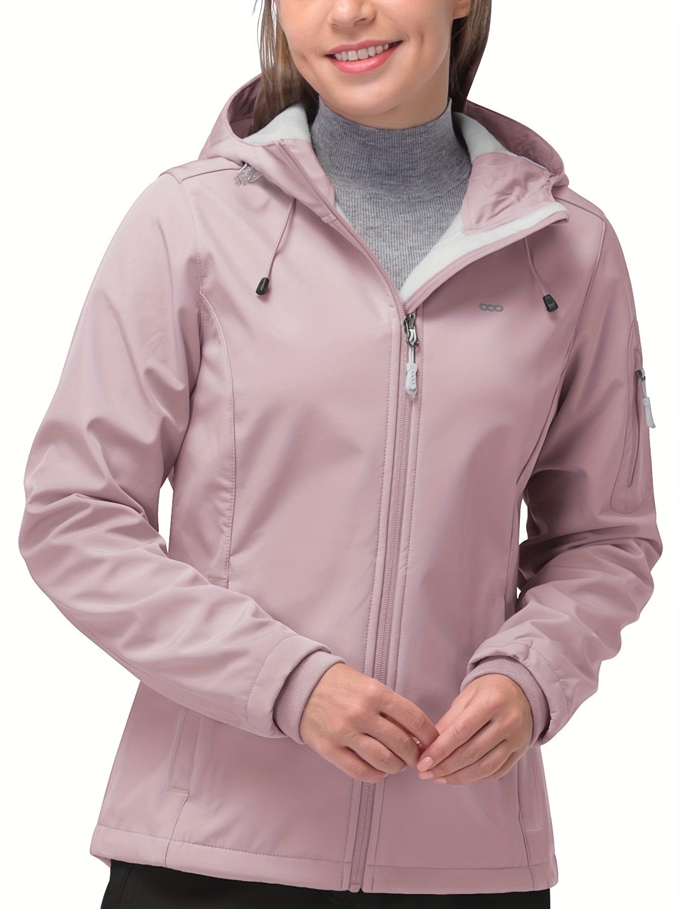 Chaqueta Deportiva Forro Polar Mujer, Chaqueta Capucha Prueba Viento  Cremallera, Ropa Deportiva Mujer - Deporte Aire Libre - Temu Mexico