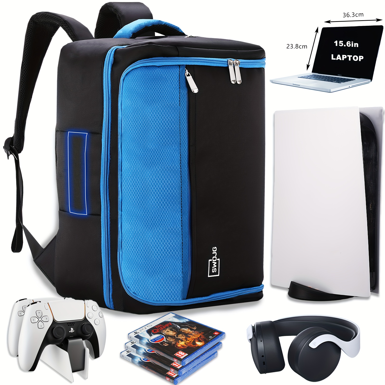 Mochila de viaje para PS5, funda protectora de viaje compatible con  Playstation 5, bolsa de almacenamiento para juegos de consola Playstation 5  con