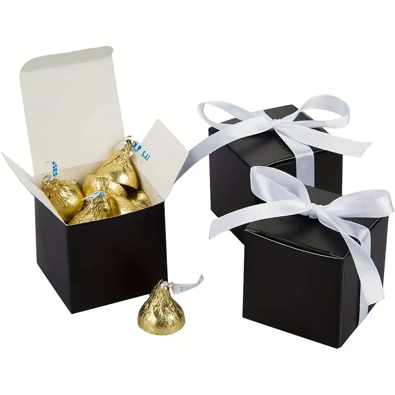 Kraft Little Gift Box Small Candy Box Mini Black Paper Candy - Temu