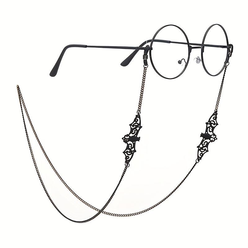 halloween bat glasses chain goth sunglasses eyeglass necklace glasses retainer strap holder lanyards for women men