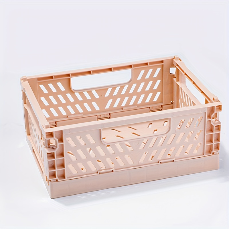 Foldable Storage Basket Plastic Baskets For Shelf Storage - Temu