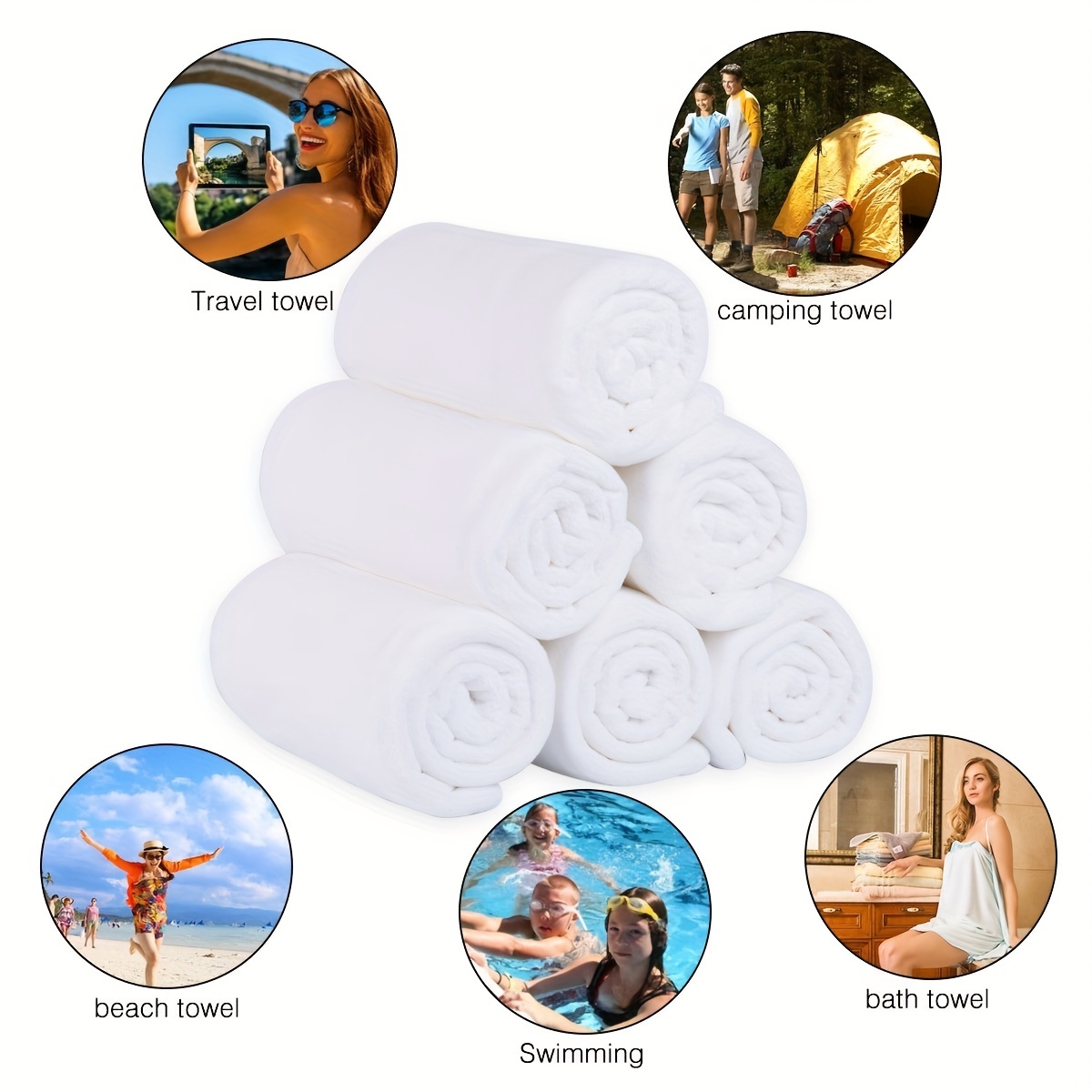 Microfiber Bath Towel Sets, Extra Absorbent Fast Drying Bath