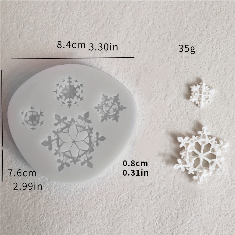 1pc, Multiple Christmas Snowflake Cake Decoration Mold Fondant Chocolate  Mousse Silicone Mold.