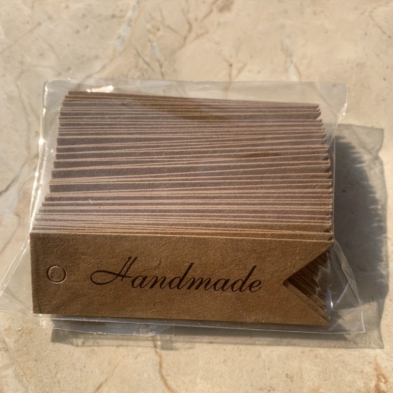 Handmade With Love Tags Handmade Tags Kraft Paper Handmade - Temu