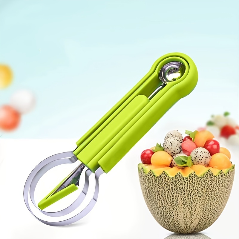 1pcs Melon Baller Scoop Set,Professional 4 In 1 Stainless Steel