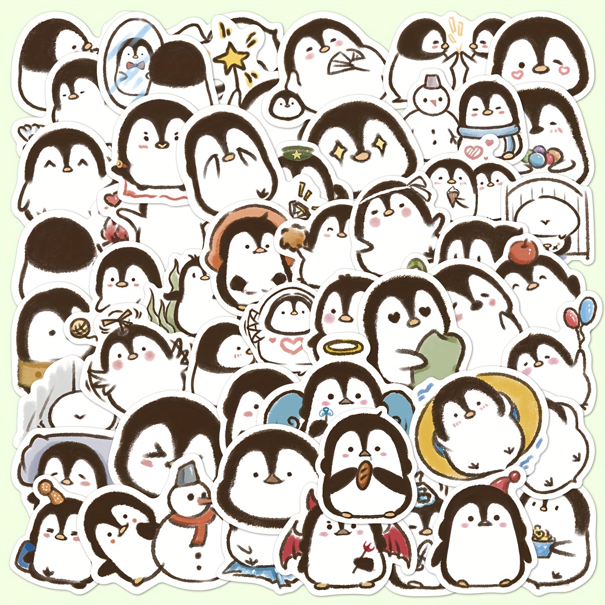 Penguin Stickers Roll, Cute Sticker Pack, Laptop,waterbottle,  Phone,skateboard,guitar,helmet,bike Decor - Temu