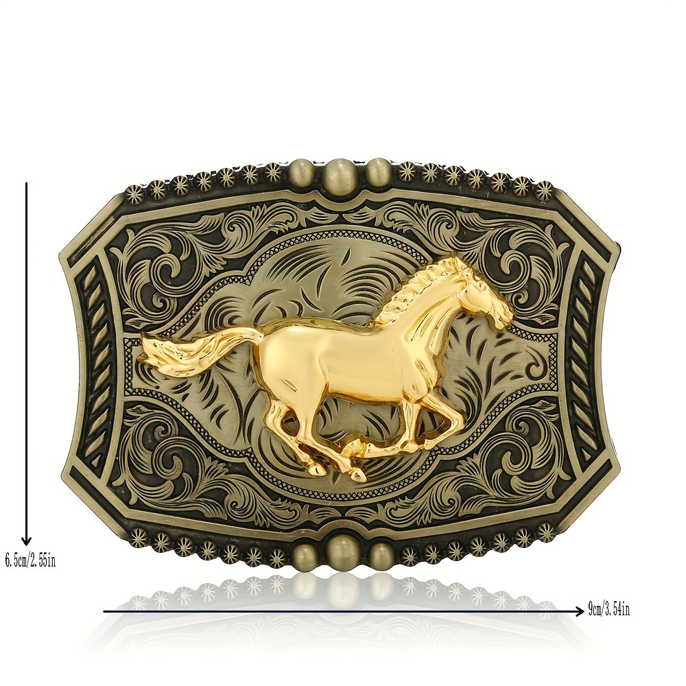 Gold Large Animal Western Belt Buckle for Men