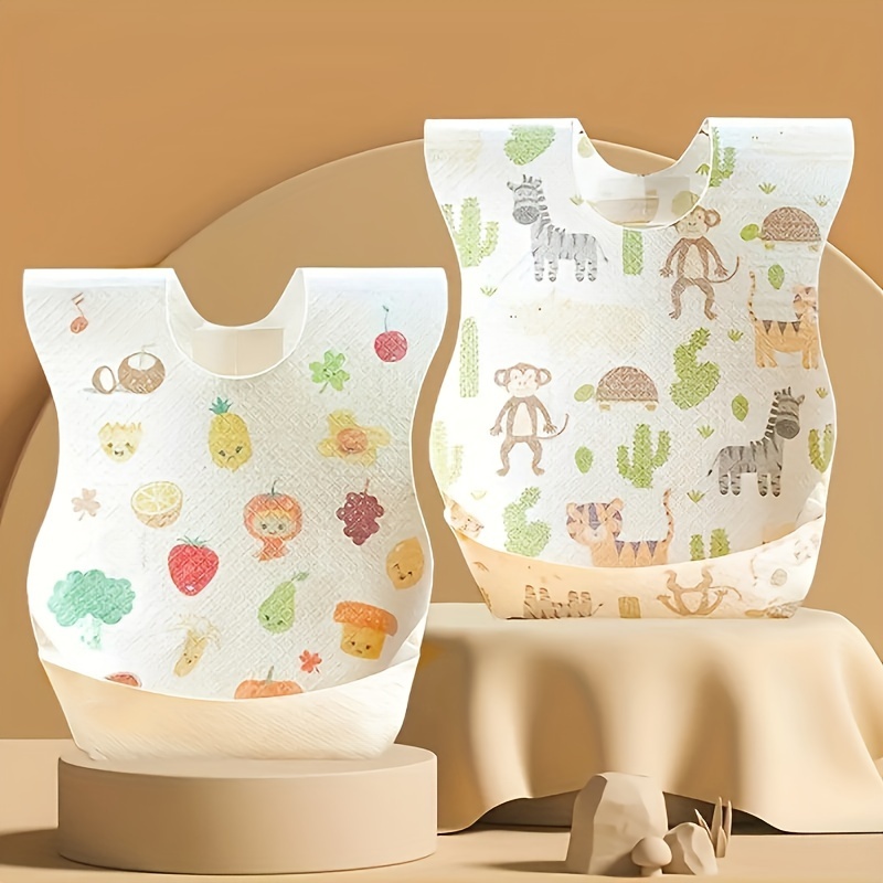 

Disposable Feeding Bibs For Outdoor Feeding, Random Color And Style