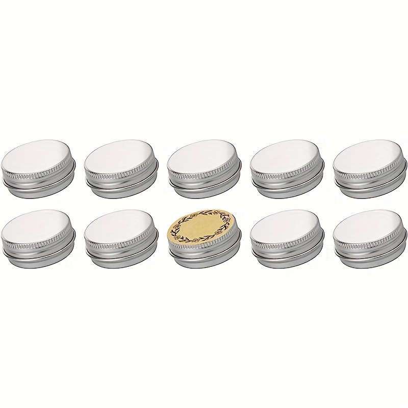 12 PCS 2OZ/60ml Aluminum Tin Jar,Round Metal Tins with Lids,Aluminum  Cosmetic Sample Containers with Screw Lid for Candle,Lip Balm,Salve,Eye  Shadow 