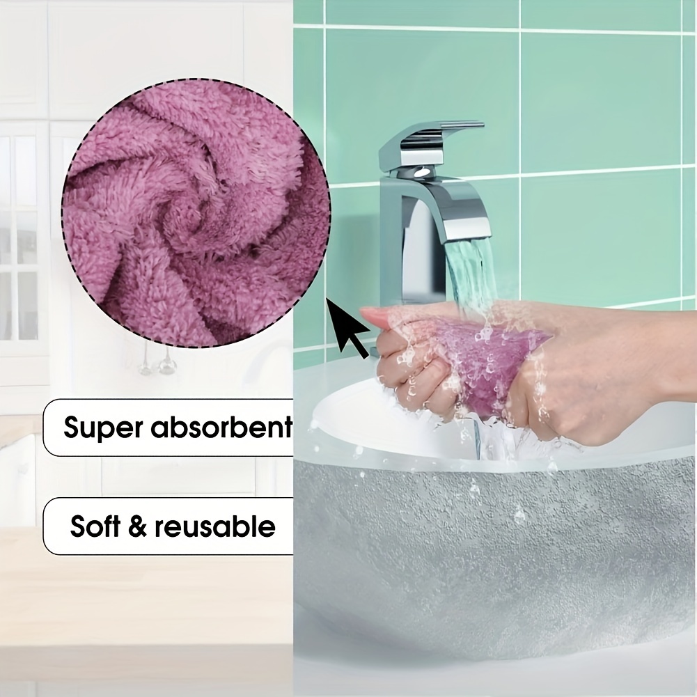 CoralFleeclean Kitchen Cleaning Rags Absorbent, Super Absorbent