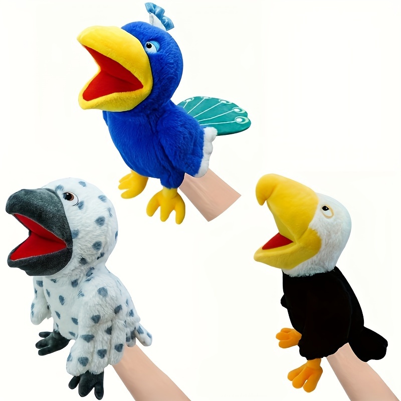Marionnettes à main de 25cm, 1 pièce, animaux en peluche
