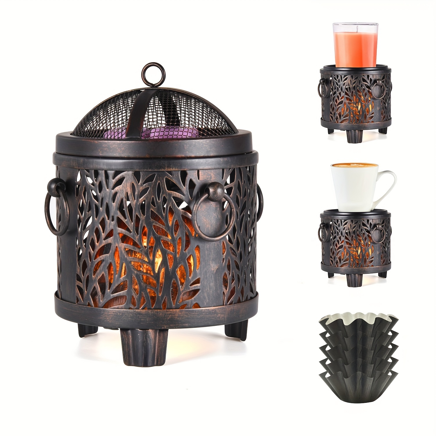 Christmas Candle Gift Set - Cast Iron Candle Warmer