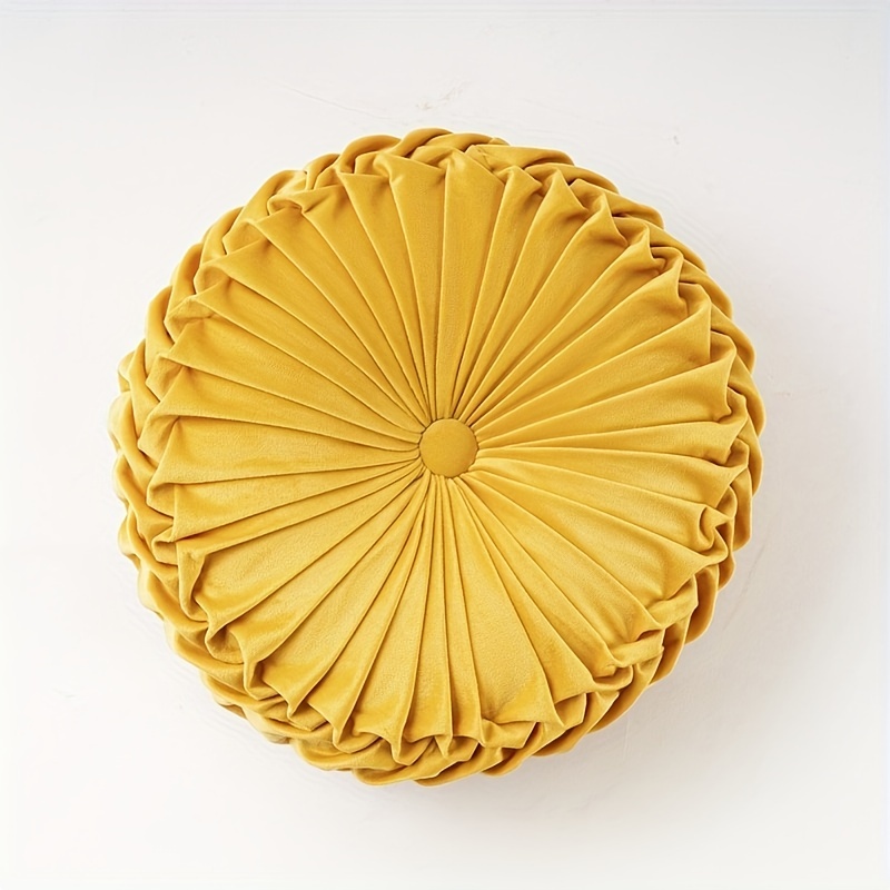 Velvet Pumpkin Round Cushion for Home Decor