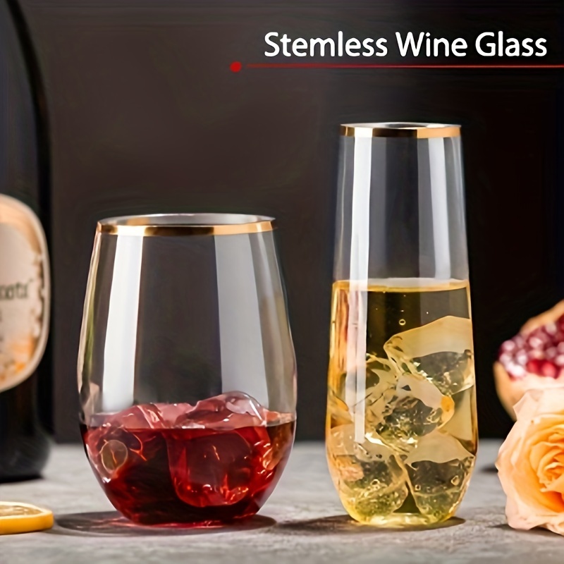 Four Season Tree Stemless Wine Glasses Spring Summer Winter Fall