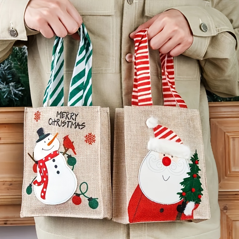 Toystoory Regalos de Navidad Bolsas de decoración festiva con asa