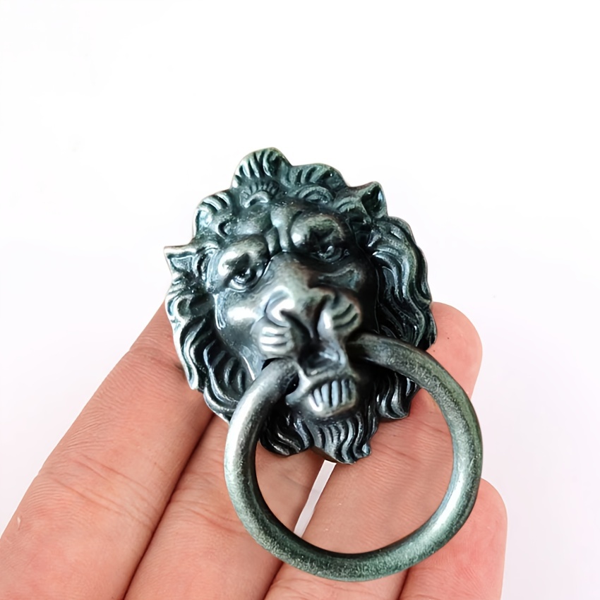 Vintage Lion Head Shaped Handle, Single Hole Cabinet Door Pull Ring, Small Animal  Style Handle Temu