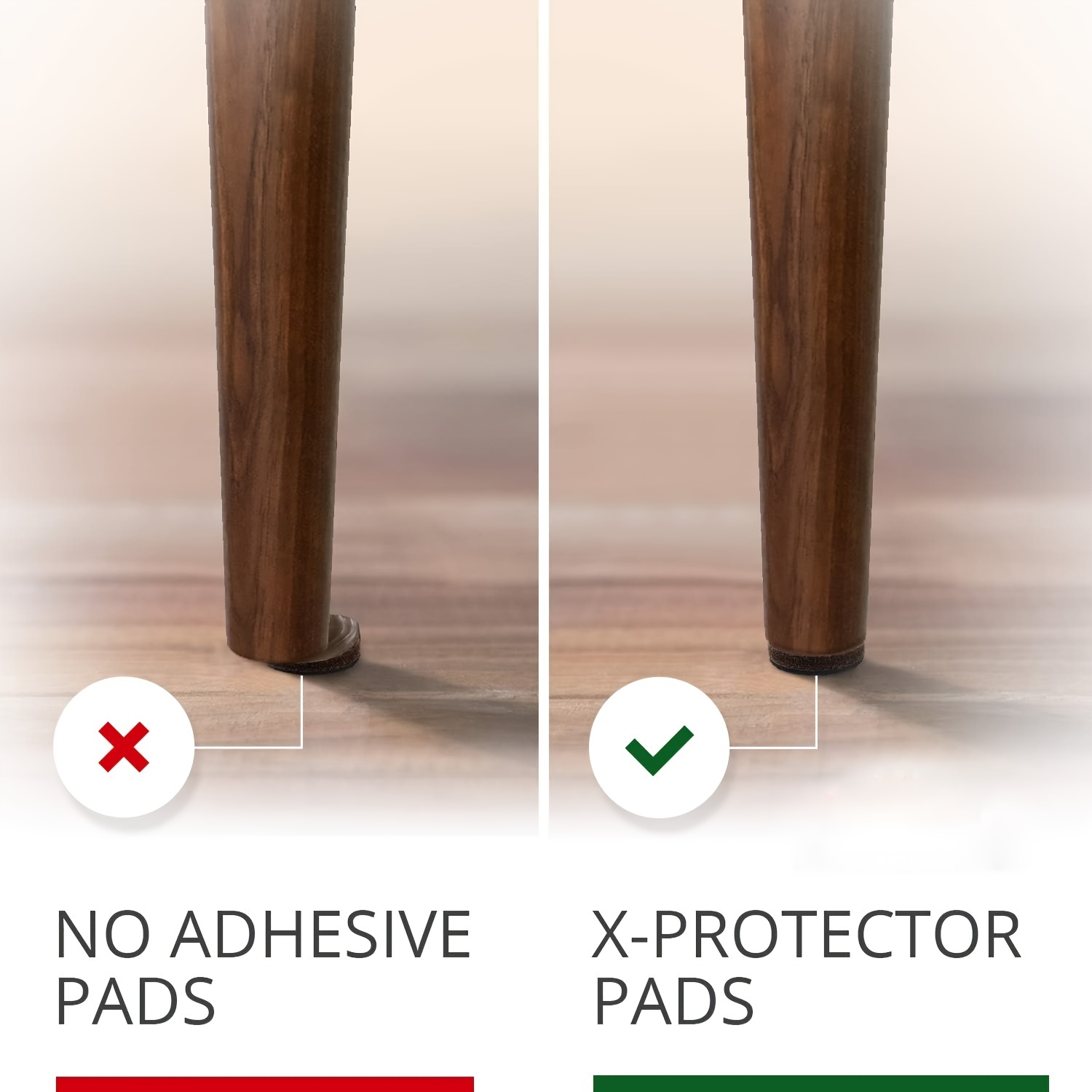 X-Protector Lot de 16 patins antidérapants pour meubles ronds de 5,1 cm - Patins  antidérapants pour meubles - Patins antidérapants pour meubles - Patins de  meubles marron pour sols en bois dur - : : Bricolage