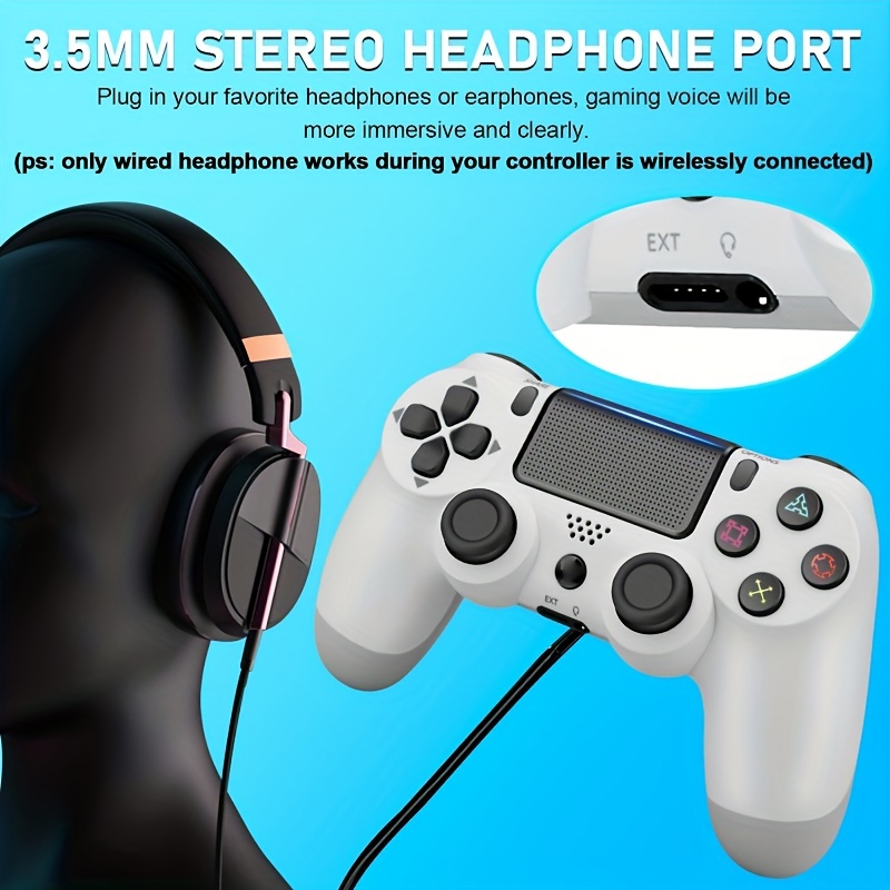 Wired ps4 controller with headphone online jack