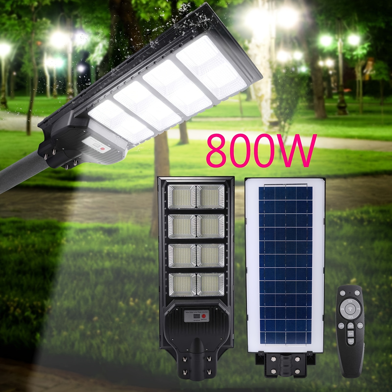 1pc Lámparas Solares Para Exteriores 1200W Lámparas Solares - Temu