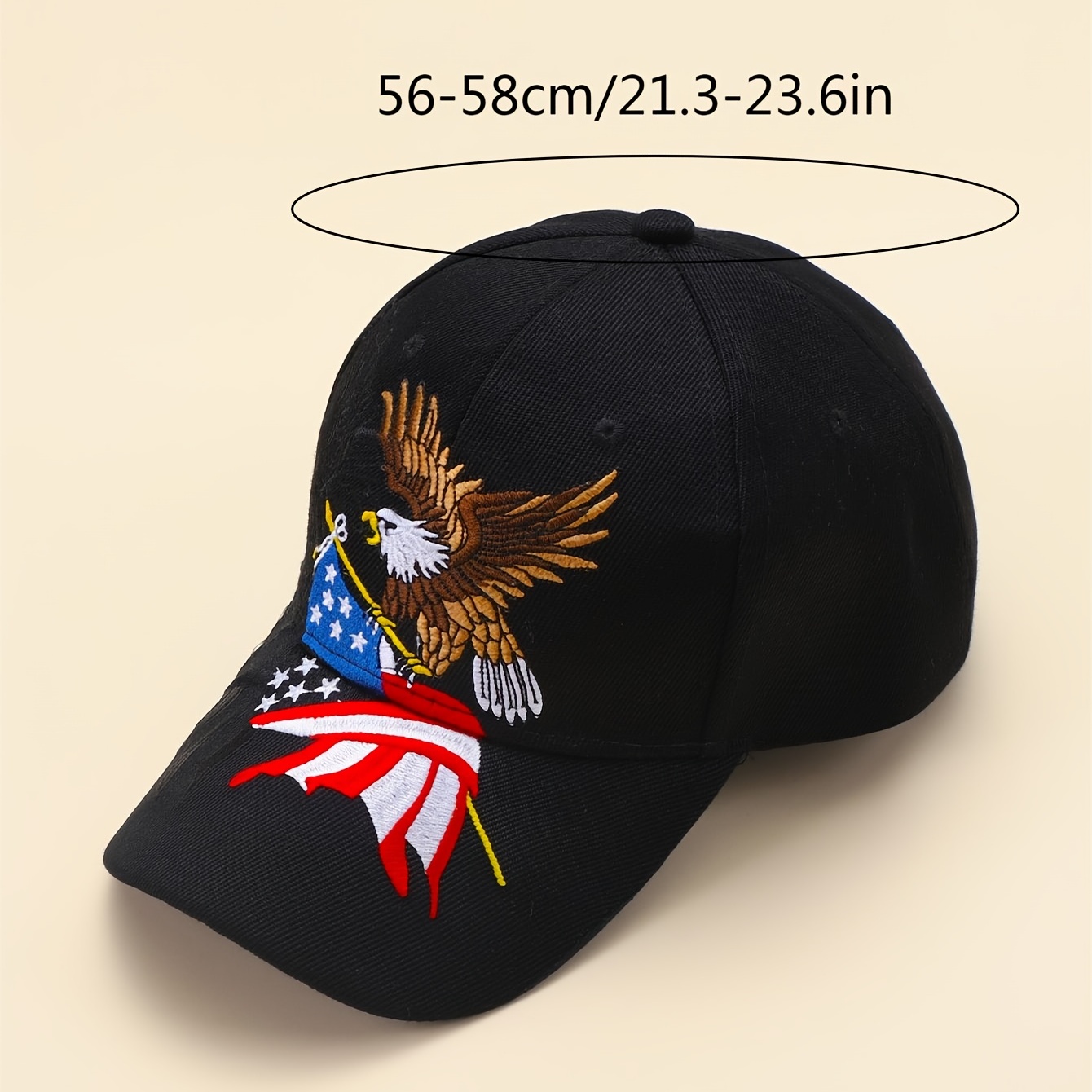 Men's Eagle American Flag Embroidered Baseball Cap