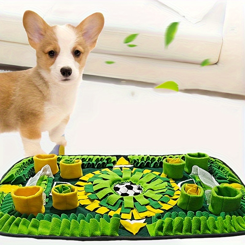 Dog Snuffle Mat Football Field Shape Pet Slow Feeding Pad Pet Sniffing Mat  Dog Training Toys - Temu