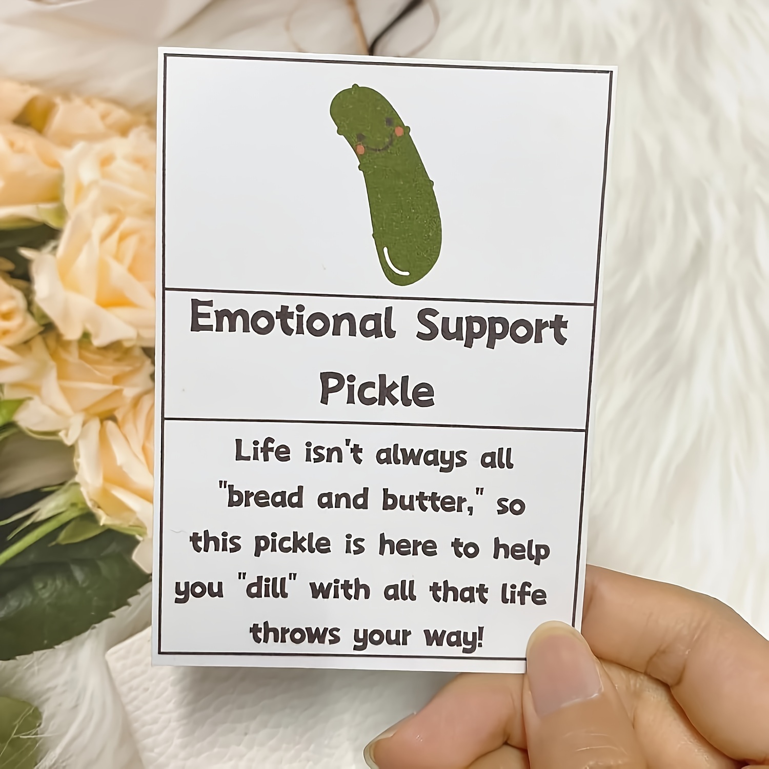 1pc Handmade Emotional Support Pickled Cucumber Gift, Handmade