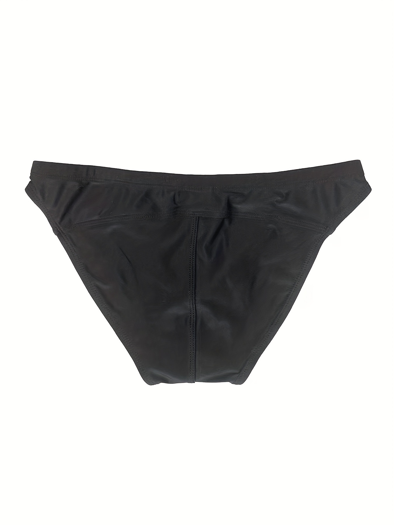 Men's Breathable Solid Swim Briefs Metal Buckle Decoration - Temu