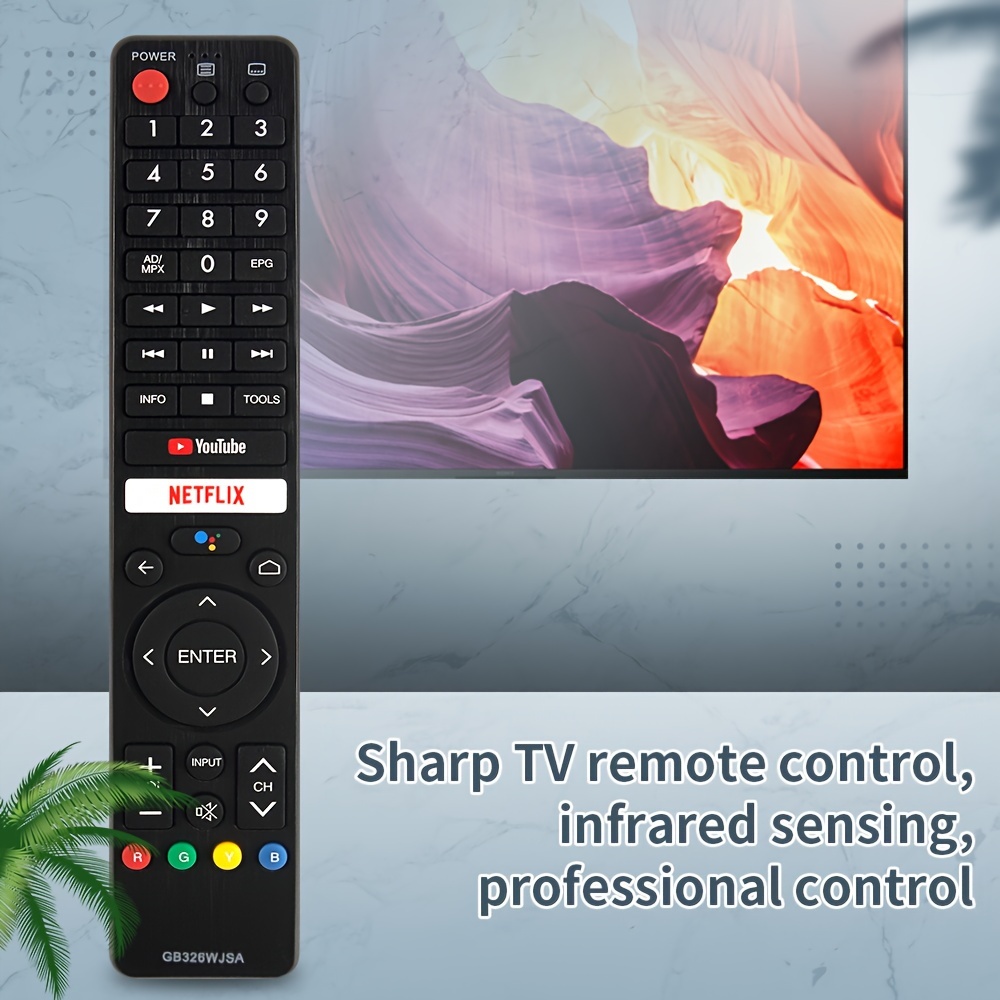 Gb326wjsa Reemplazo Control Remoto Tv Sharp, Sharp Aquos Smart Lcd Led Tv,  Botones /netflix (sin Función Voz) - Hogar Inteligente - Temu Chile