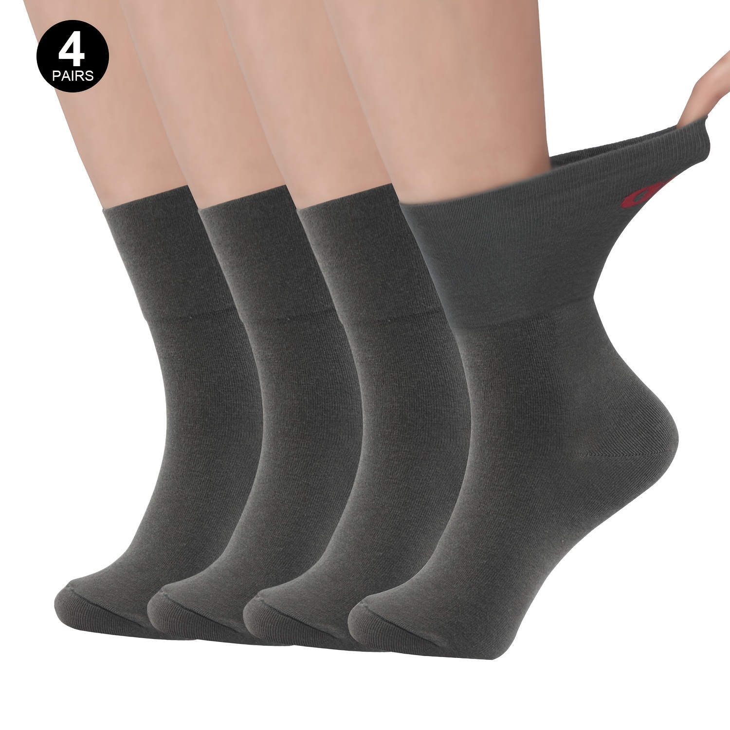Loose Fitting Socks for Women Soft Crew Socks 3 Pairs Size 9-11 - S-2