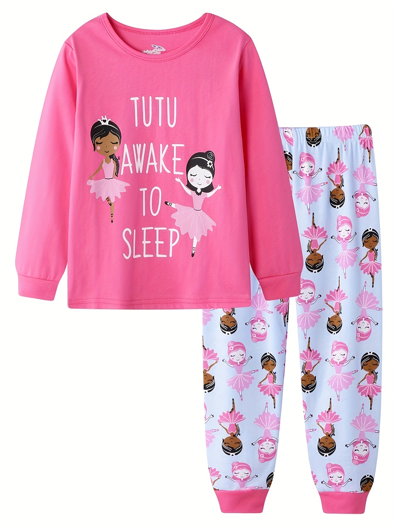 Girls Cartoon Pattern Pajama Set