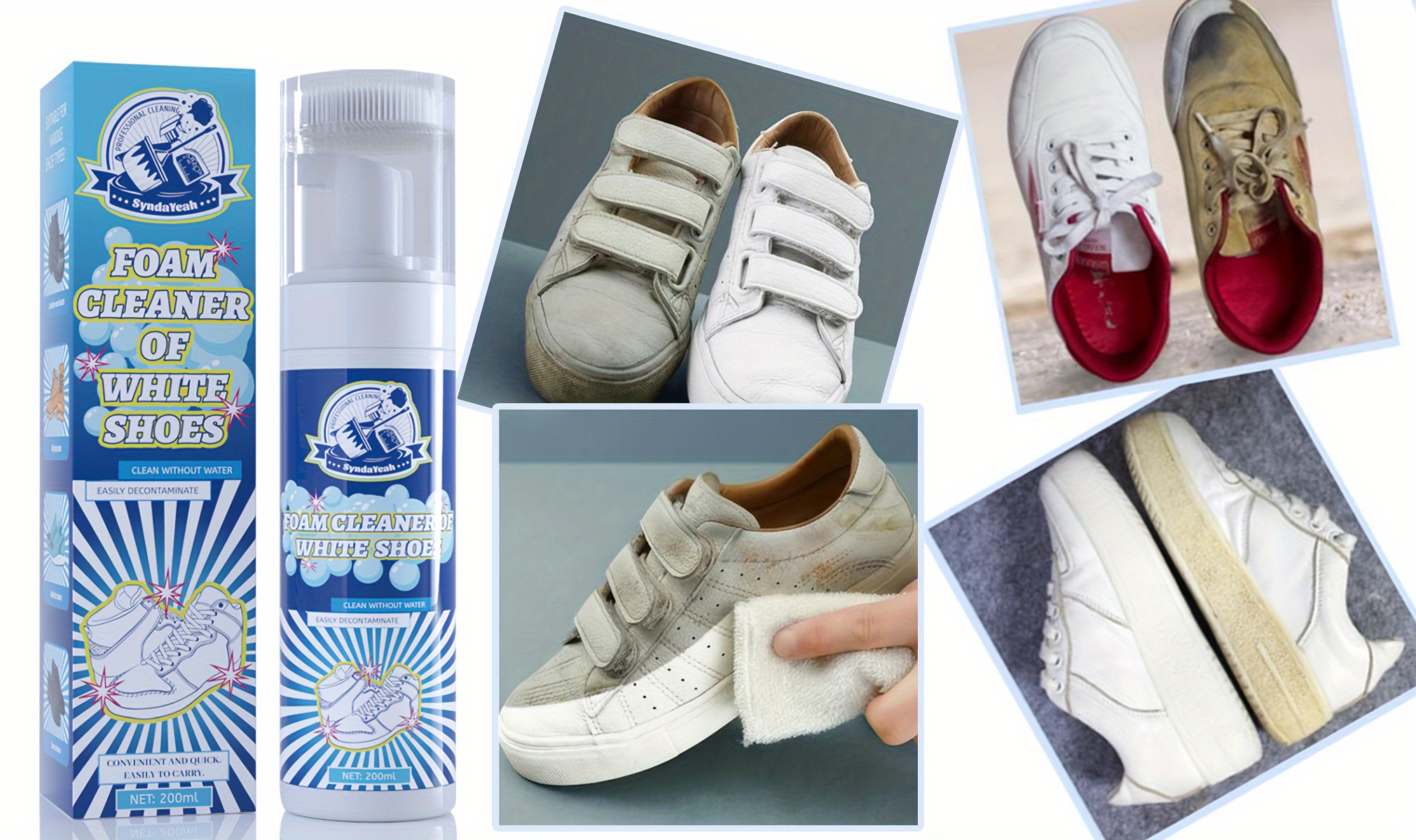 White Shoes Foam Cleaner - Temu